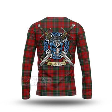 MacLean (McLean) Tartan Long Sleeve T-Shirt with Family Crest Celtic Skull Style