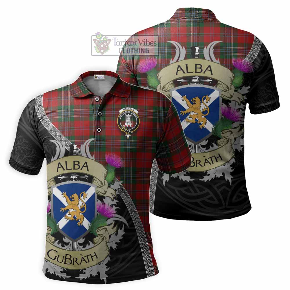 MacLean (McLean) Tartan Family Crest Polo Shirt Lion Rampant Royal Thistle Shield Celtic Inspired - Tartan Vibes Clothing