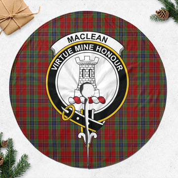 MacLean of Duart Tartan Christmas Tree Skirt with Family Crest