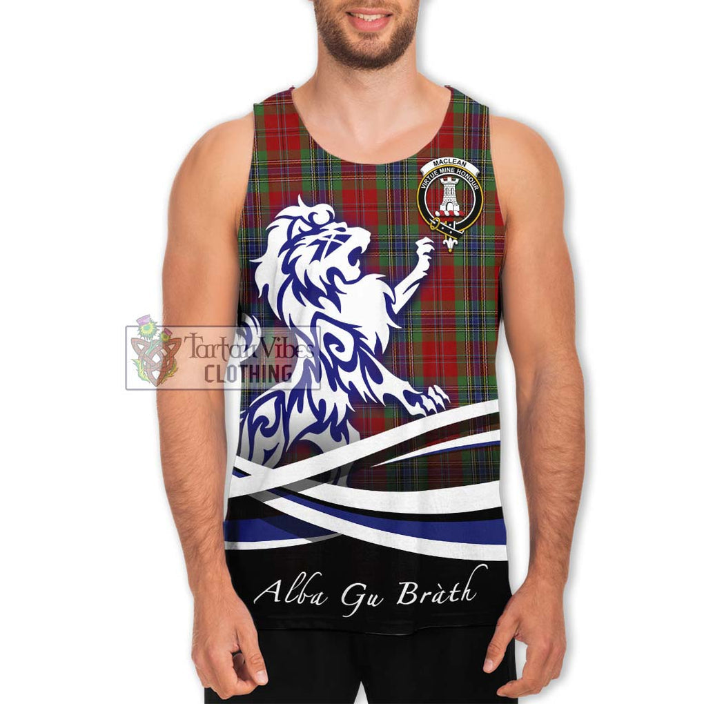 MacLean of Duart Tartan Men's Tank Top with Alba Gu Brath Regal Lion Emblem Men - Tartanvibesclothing Shop