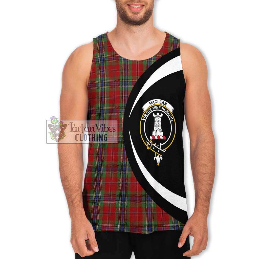 MacLean of Duart Tartan Men's Tank Top with Family Crest Circle Style Men - Tartan Vibes Clothing