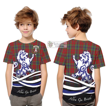 MacLean of Duart Tartan Kid T-Shirt with Alba Gu Brath Regal Lion Emblem