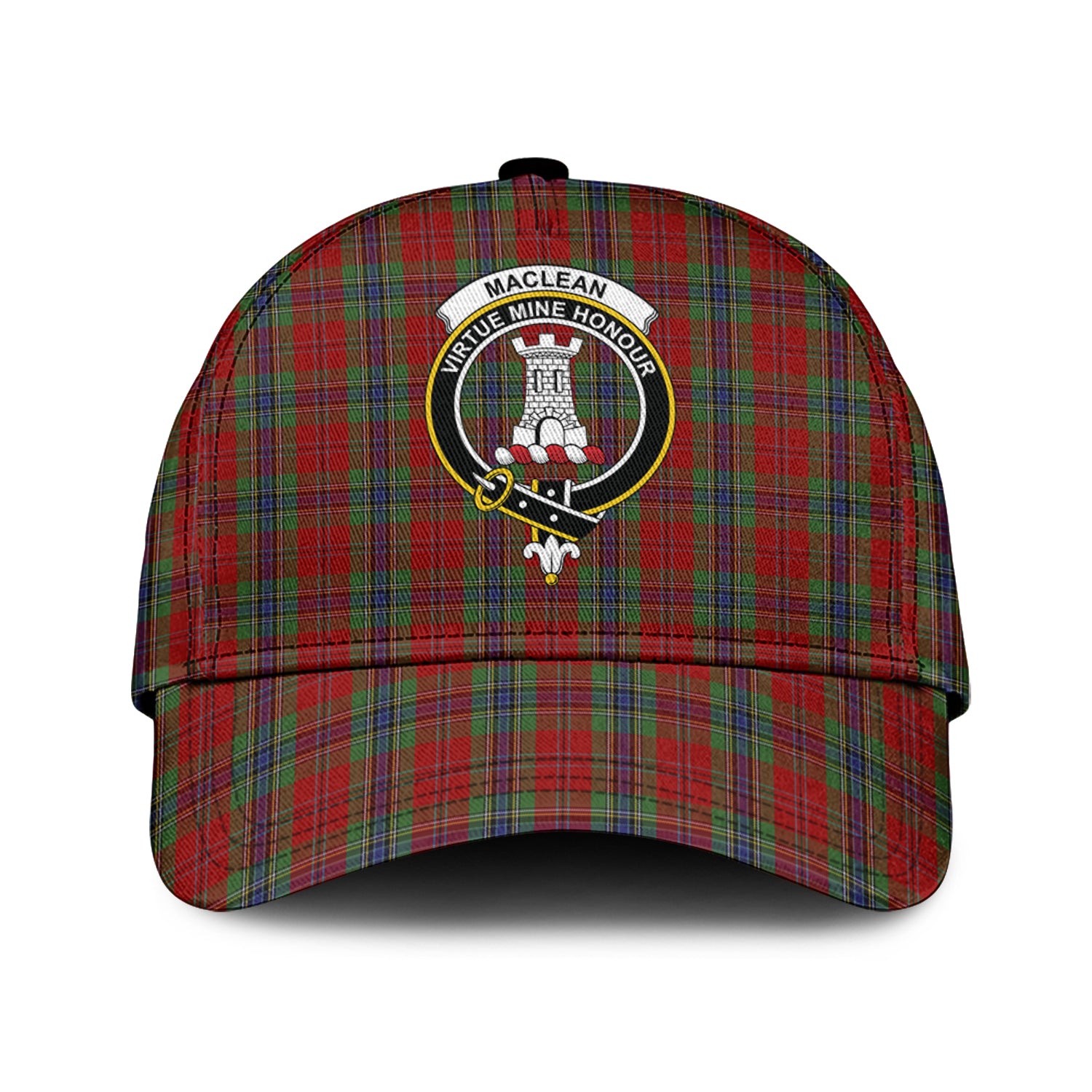 MacLean of Duart Tartan Classic Cap with Family Crest Classic Cap Universal Fit - Tartan Vibes Clothing