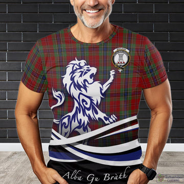 MacLean of Duart Tartan T-Shirt with Alba Gu Brath Regal Lion Emblem