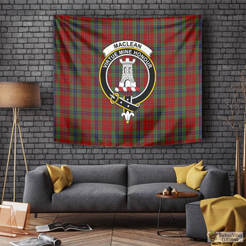 MacLean of Duart Tartan Tapestry Wall Hanging and Home Decor for Room with Family Crest