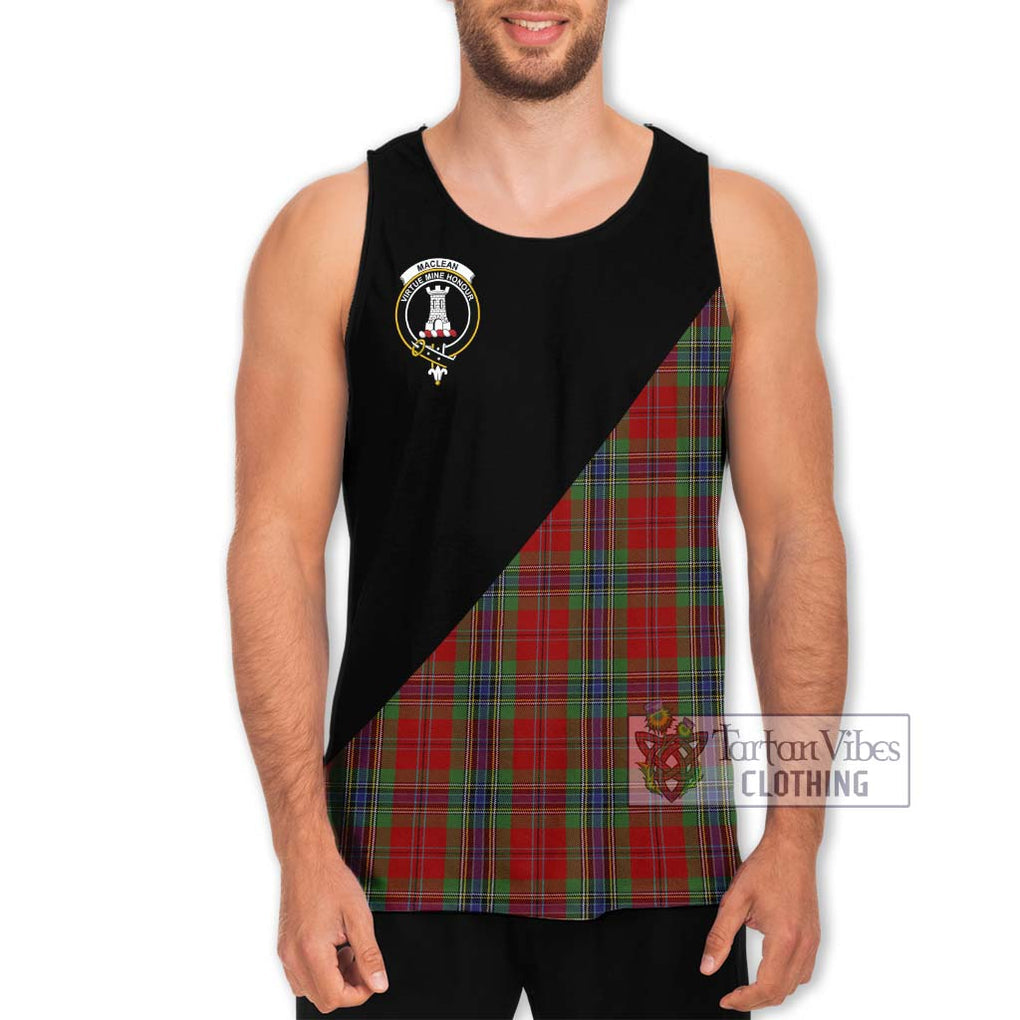 MacLean of Duart Tartan Men's Tank Top with Family Crest and Military Logo Style Men - Tartanvibesclothing Shop