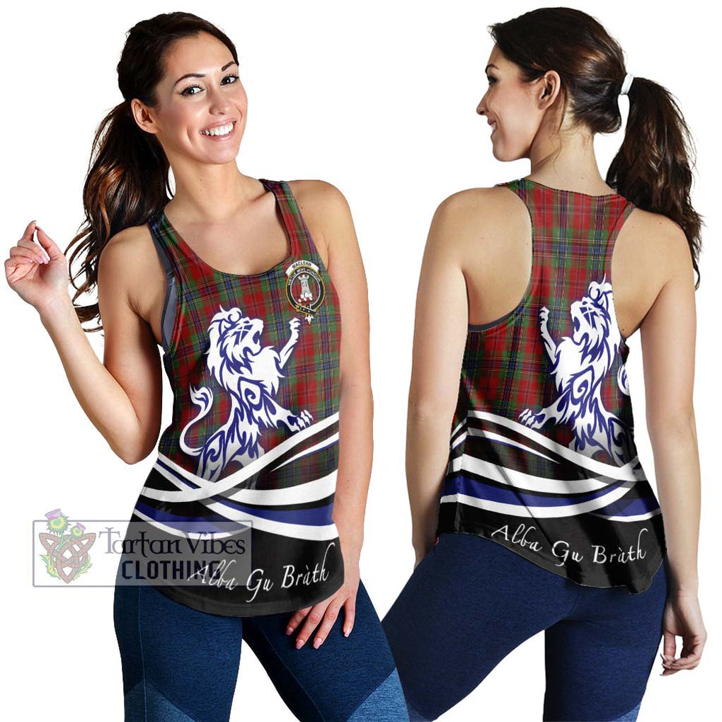 MacLean of Duart Tartan Women's Racerback Tanks with Alba Gu Brath Regal Lion Emblem 4XL - Tartanvibesclothing Shop