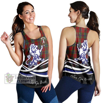 MacLean of Duart Tartan Women's Racerback Tanks with Alba Gu Brath Regal Lion Emblem