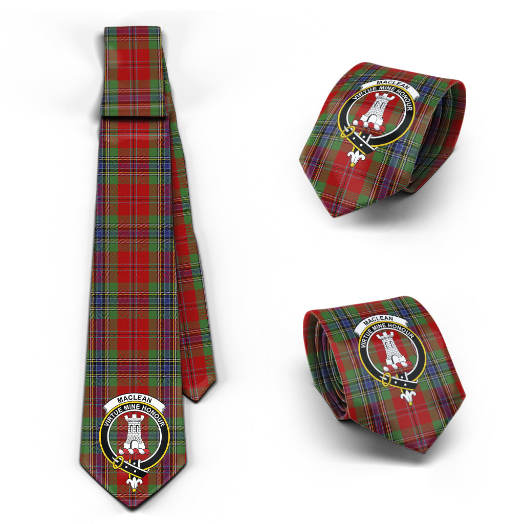 MacLean of Duart Tartan Classic Necktie with Family Crest Necktie One Size - Tartan Vibes Clothing