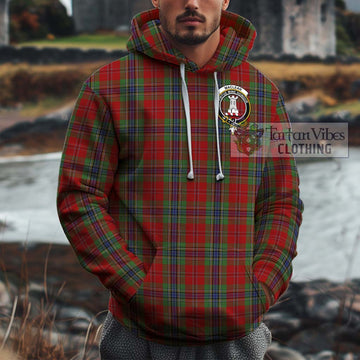 MacLean of Duart Tartan Cotton Hoodie with Family Crest