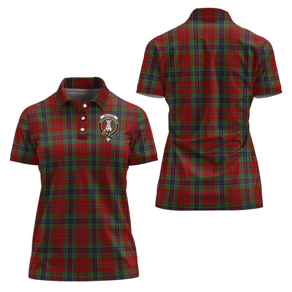 MacLean of Duart Tartan Polo Shirt with Family Crest For Women Women - Tartan Vibes Clothing