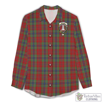 MacLean of Duart Tartan Women's Casual Shirt with Family Crest