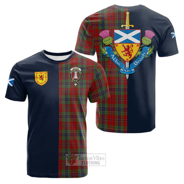 MacLean of Duart Tartan Cotton T-shirt Alba with Scottish Lion Royal Arm Half Style