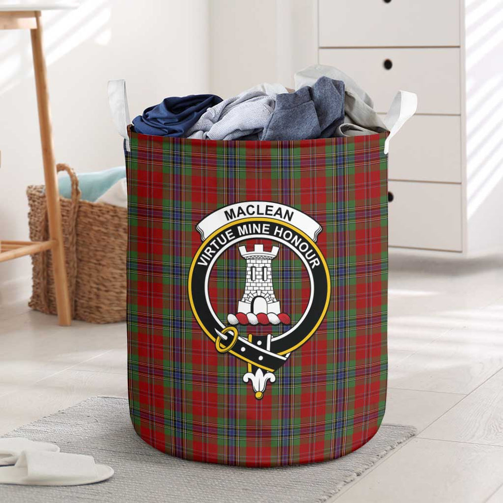 MacLean of Duart Tartan Laundry Basket with Family Crest One Size - Tartanvibesclothing Shop