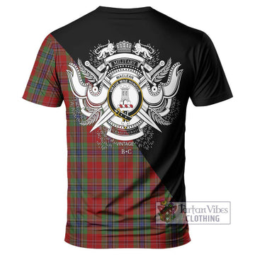 MacLean of Duart Tartan T-Shirt with Family Crest and Military Logo Style