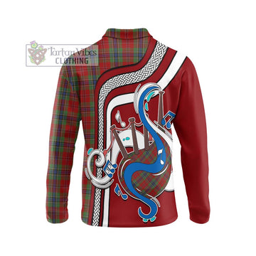 MacLean of Duart Tartan Long Sleeve Polo Shirt with Epic Bagpipe Style