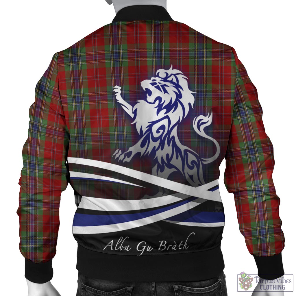 Tartan Vibes Clothing MacLean of Duart Tartan Bomber Jacket with Alba Gu Brath Regal Lion Emblem