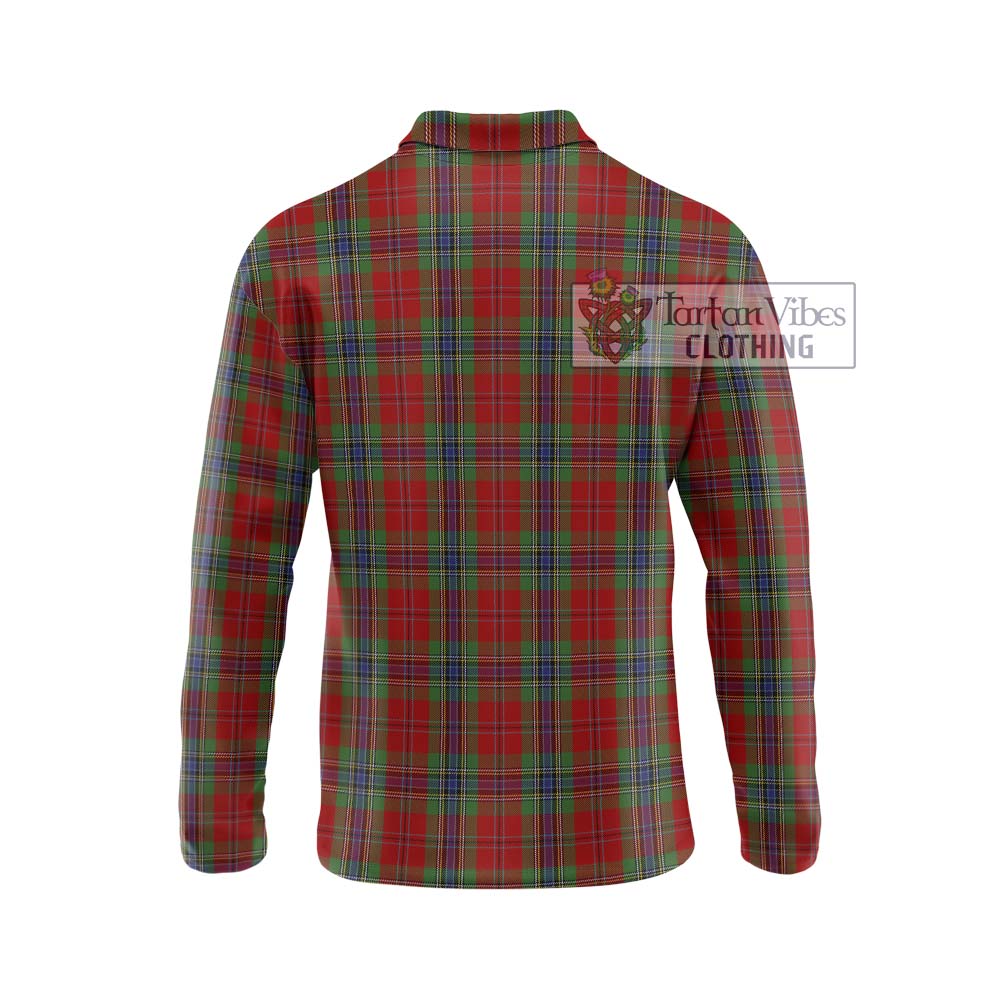 MacLean of Duart Tartan Long Sleeve Polo Shirt with Family Crest DNA In Me Style - Tartanvibesclothing Shop