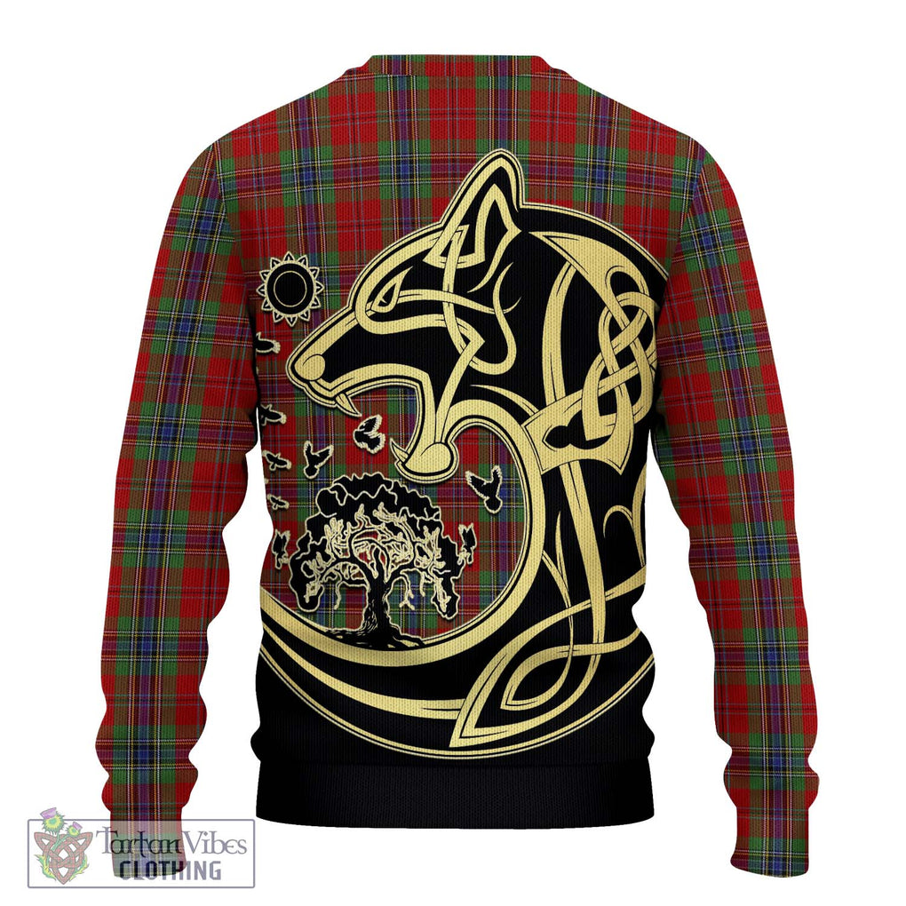 MacLean of Duart Tartan Knitted Sweater with Family Crest Celtic Wolf Style - Tartan Vibes Clothing