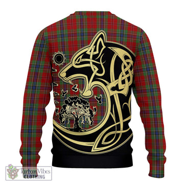 MacLean of Duart Tartan Ugly Sweater with Family Crest Celtic Wolf Style