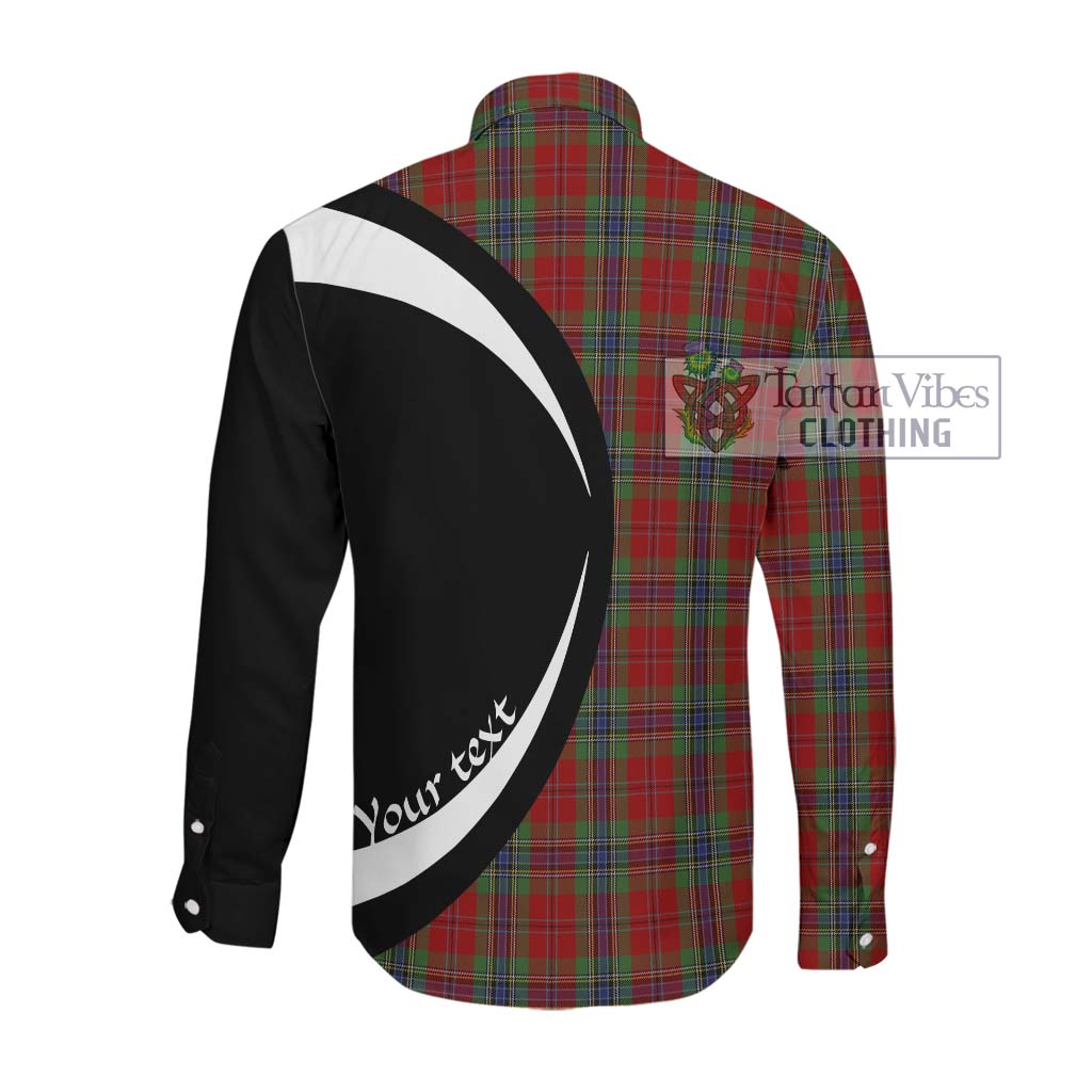 MacLean of Duart Tartan Long Sleeve Button Up with Family Crest Circle Style Men's Shirt - Tartan Vibes Clothing