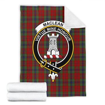 MacLean of Duart Tartan Blanket with Family Crest