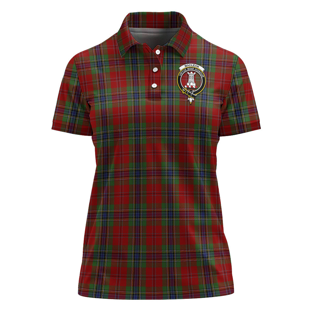 MacLean of Duart Tartan Polo Shirt with Family Crest For Women - Tartan Vibes Clothing