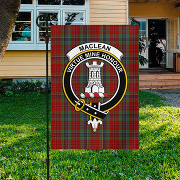 MacLean of Duart Tartan Flag with Family Crest