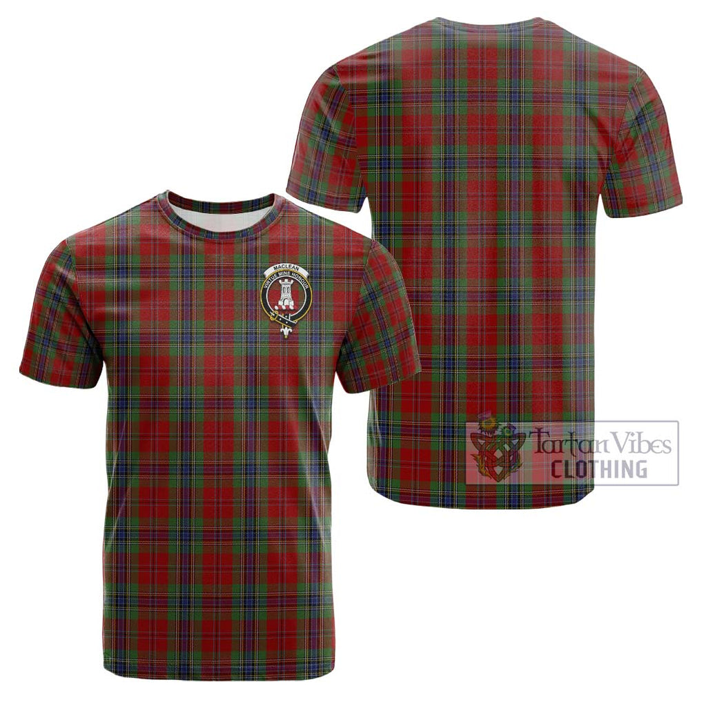 MacLean of Duart Tartan Cotton T-Shirt with Family Crest Kid's Shirt - Tartanvibesclothing Shop