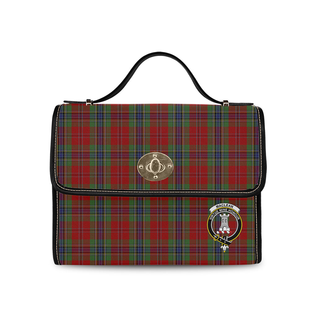 maclean-of-duart-tartan-leather-strap-waterproof-canvas-bag-with-family-crest