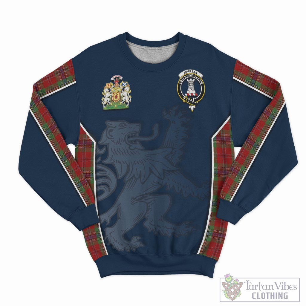 Tartan Vibes Clothing MacLean of Duart Tartan Sweater with Family Crest and Lion Rampant Vibes Sport Style