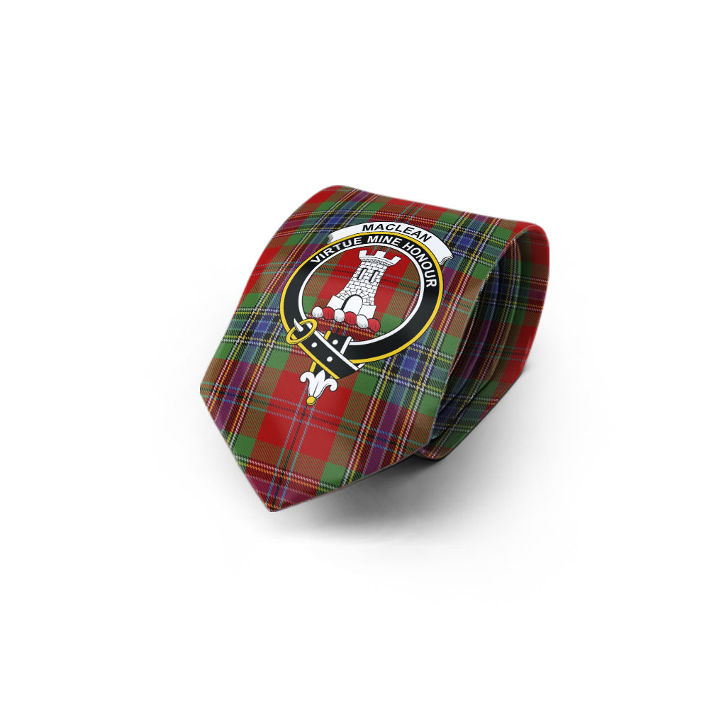 MacLean of Duart Tartan Classic Necktie with Family Crest - Tartan Vibes Clothing