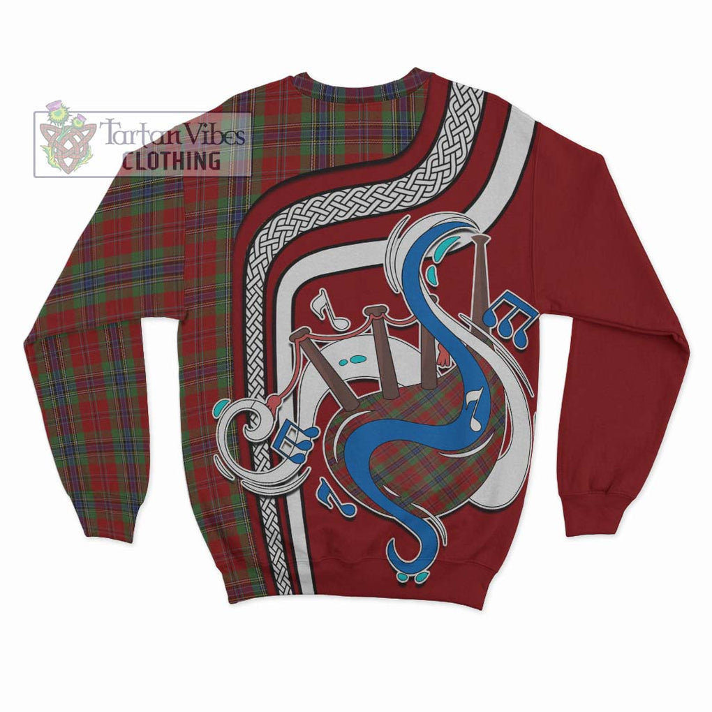 Tartan Vibes Clothing MacLean of Duart Tartan Sweatshirt with Epic Bagpipe Style