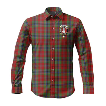 MacLean of Duart Tartan Long Sleeve Button Up Shirt with Family Crest