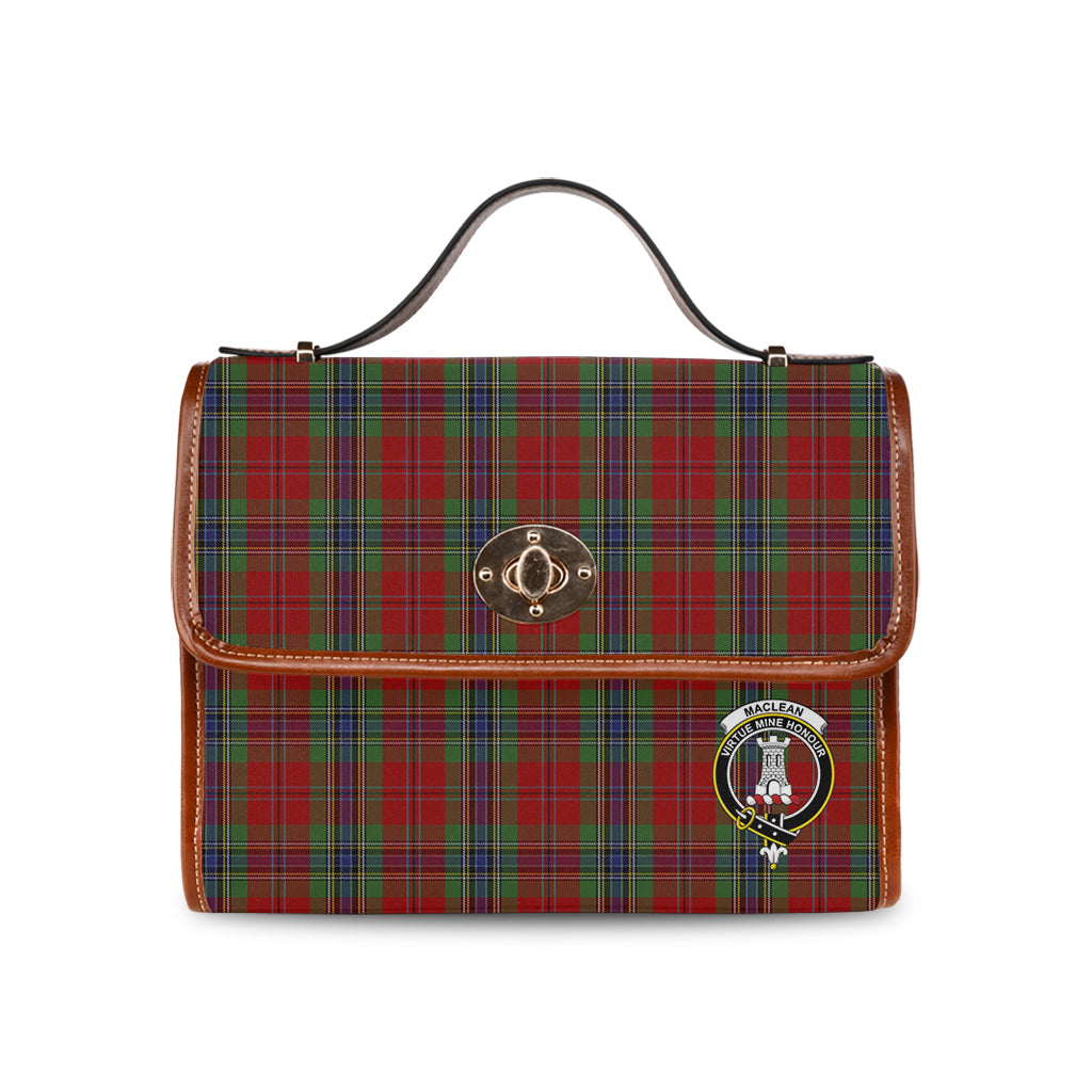 maclean-of-duart-tartan-leather-strap-waterproof-canvas-bag-with-family-crest