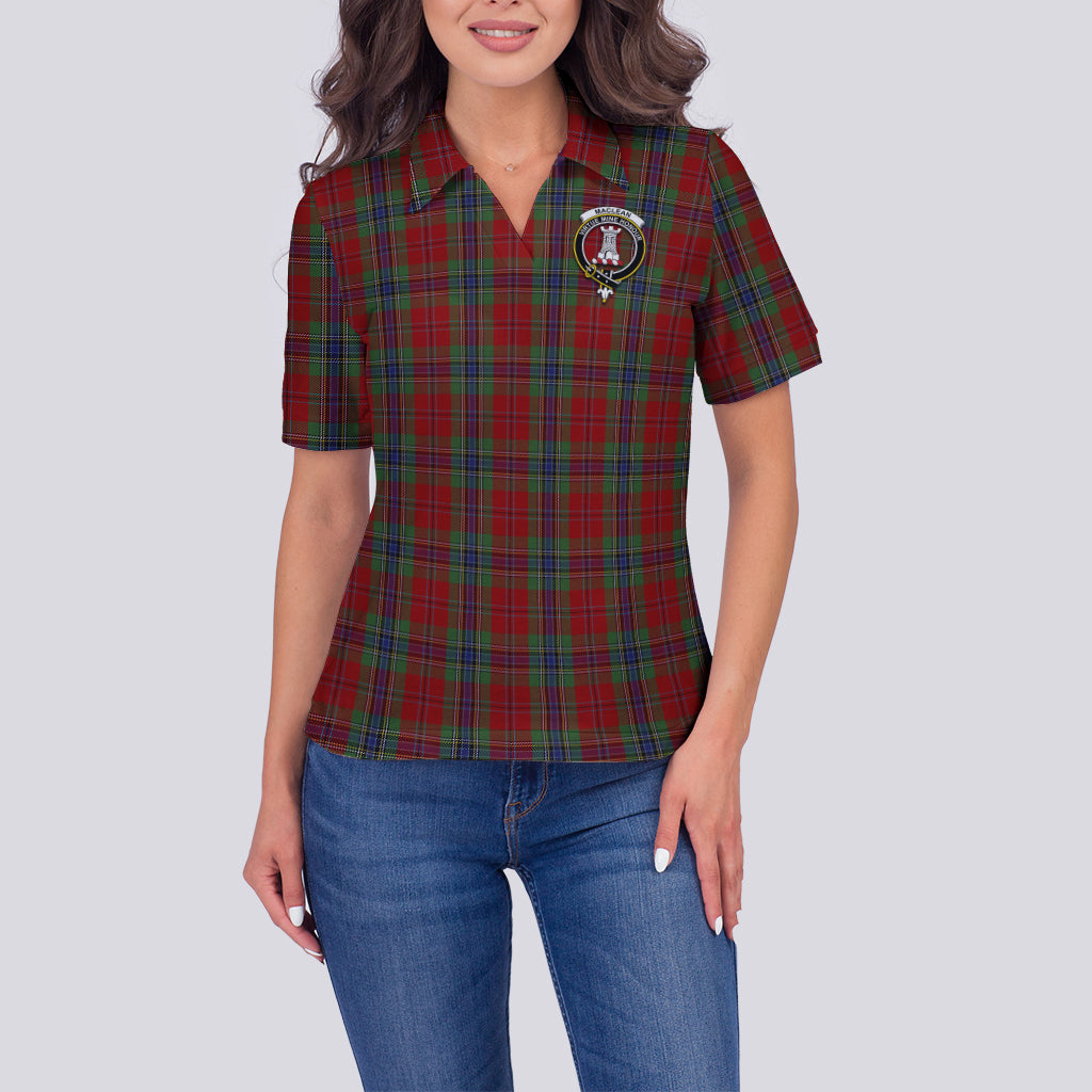 MacLean of Duart Tartan Polo Shirt with Family Crest For Women - Tartan Vibes Clothing