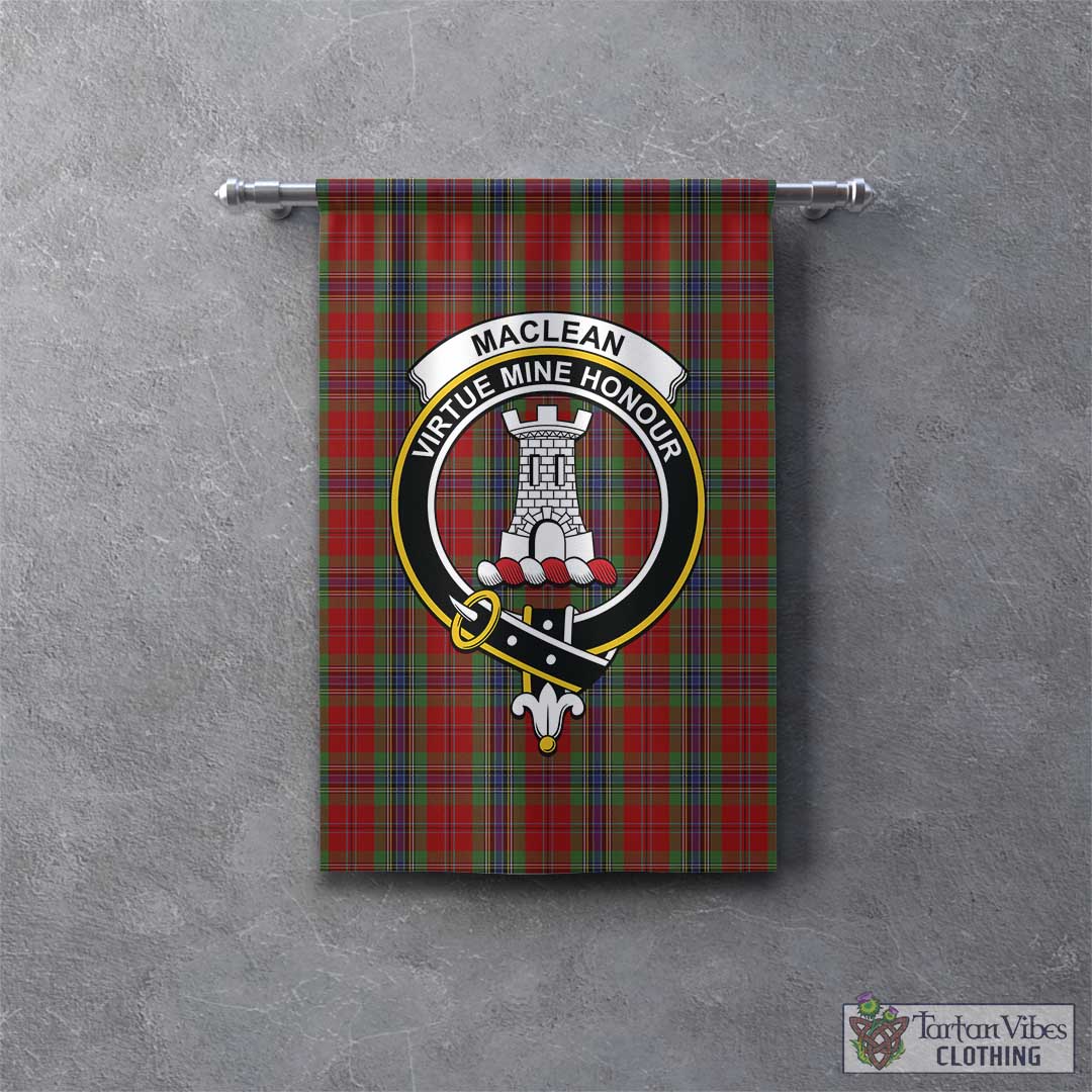 Tartan Vibes Clothing MacLean of Duart Tartan Gonfalon, Tartan Banner with Family Crest