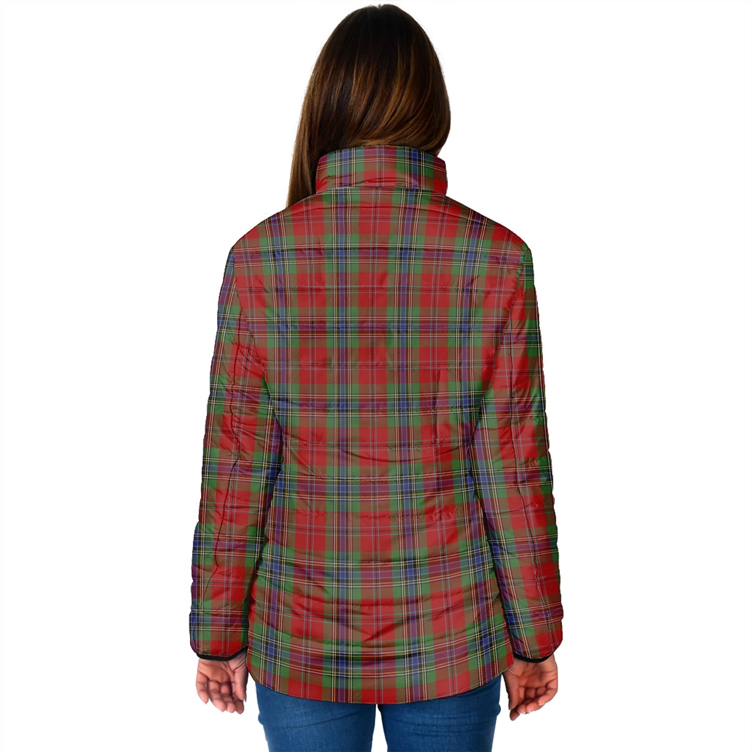 MacLean of Duart Tartan Padded Jacket with Family Crest - Tartan Vibes Clothing