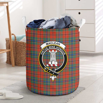 MacLean of Duart Ancient Tartan Laundry Basket with Family Crest