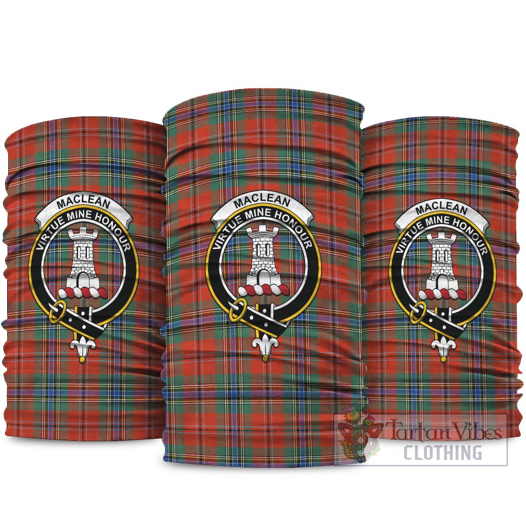 MacLean of Duart Ancient Tartan Neck Gaiters, Tartan Bandanas, Tartan Head Band with Family Crest