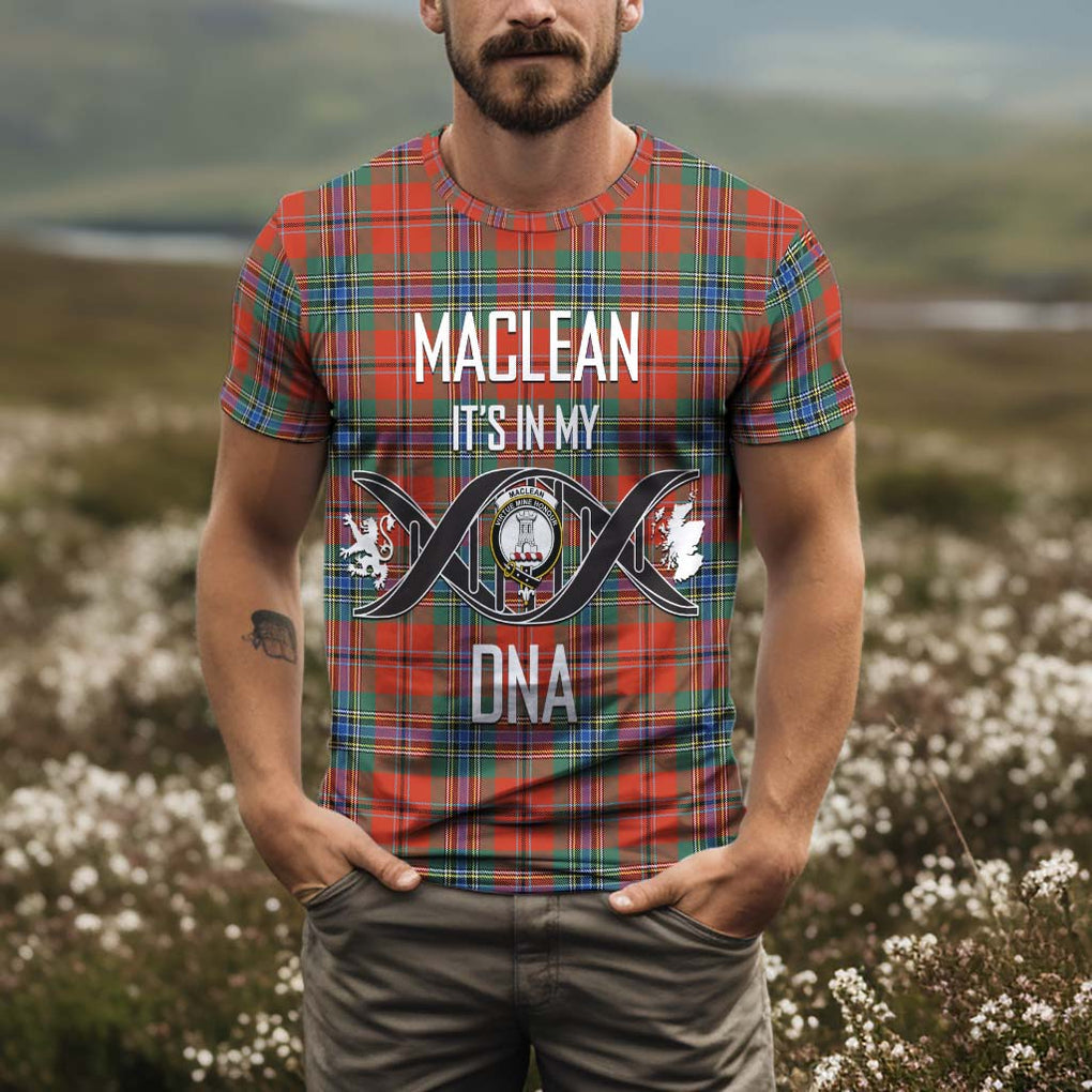 MacLean of Duart Ancient Tartan T-Shirt with Family Crest DNA In Me Style Kid's Shirt - Tartan Vibes Clothing