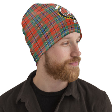 MacLean of Duart Ancient Tartan Beanies Hat with Family Crest