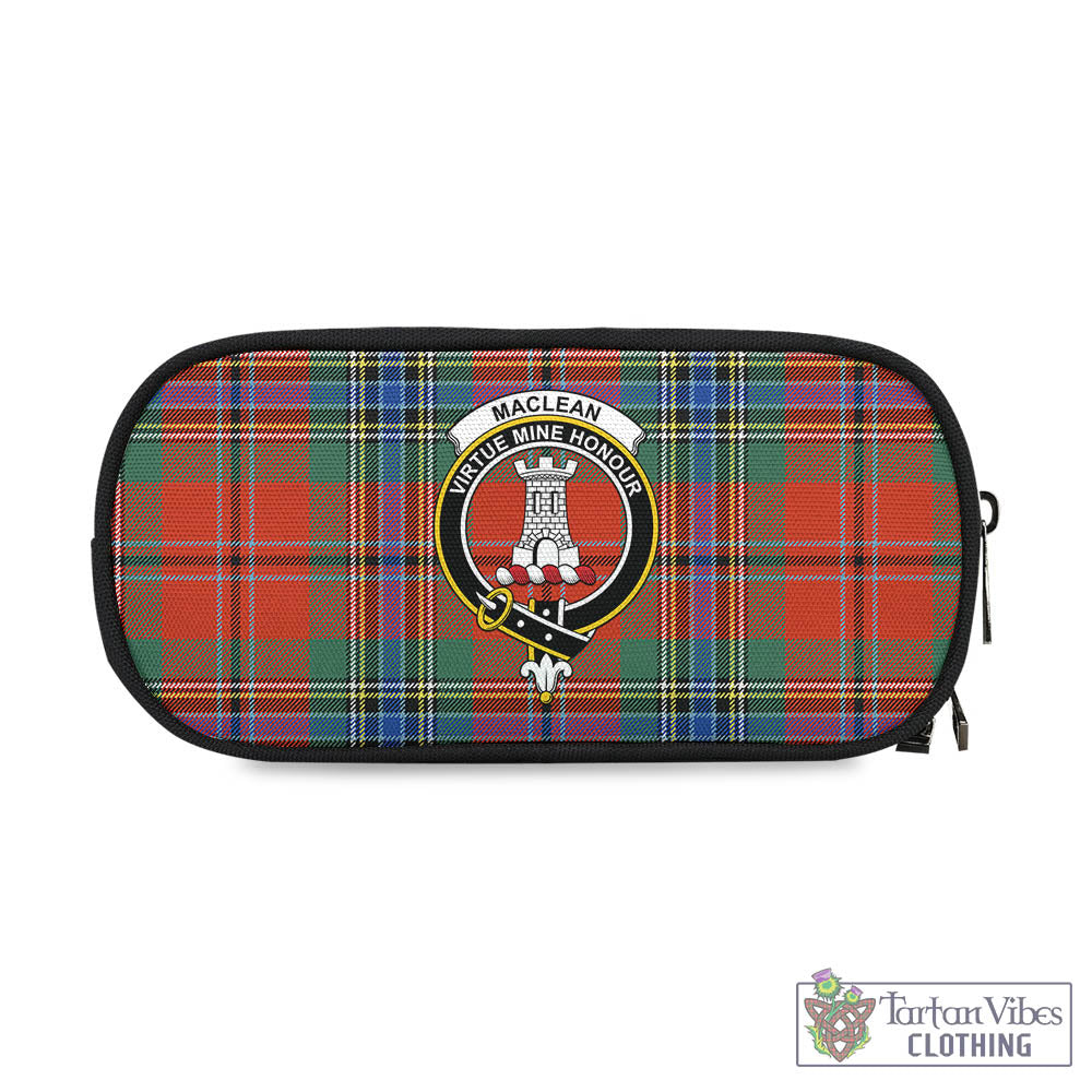 Tartan Vibes Clothing MacLean of Duart Ancient Tartan Pen and Pencil Case with Family Crest