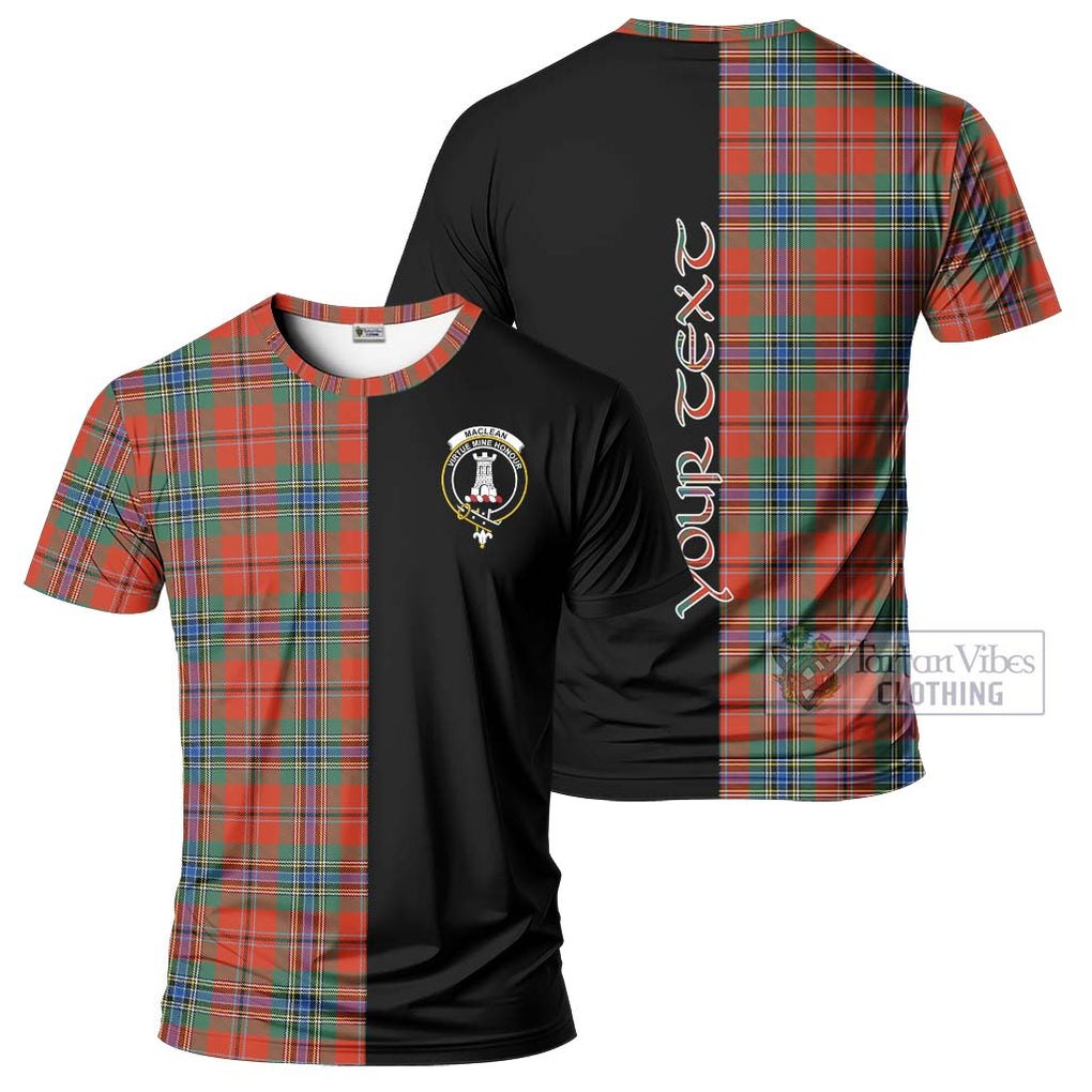 MacLean of Duart Ancient Tartan T-Shirt with Family Crest and Half Of Me Style Kid's Shirt - Tartanvibesclothing Shop