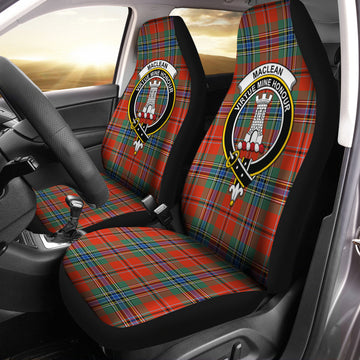 MacLean of Duart Ancient Tartan Car Seat Cover with Family Crest