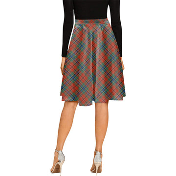 MacLean of Duart Ancient Tartan Melete Pleated Midi Skirt