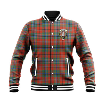 MacLean of Duart Ancient Tartan Baseball Jacket with Family Crest