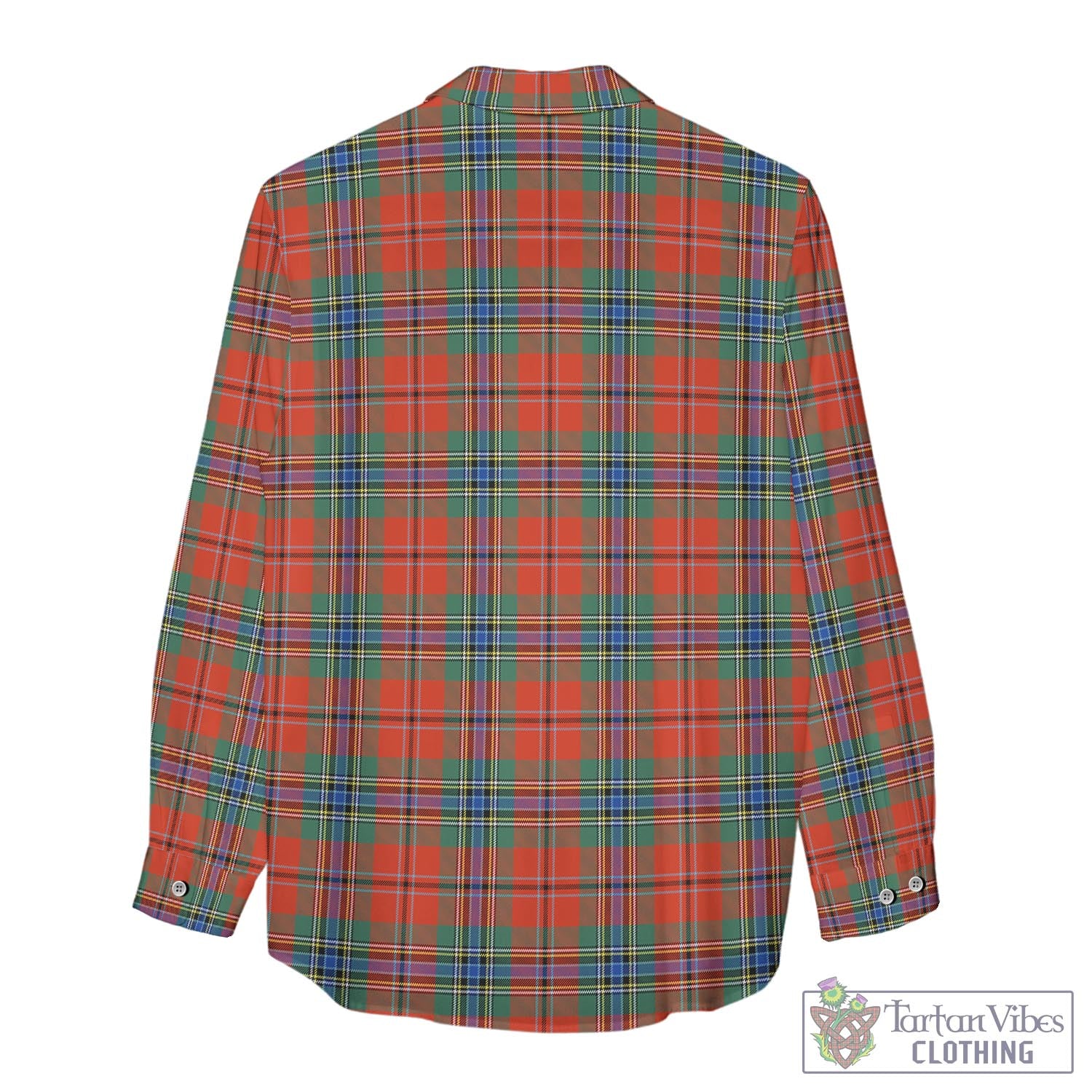 Tartan Vibes Clothing MacLean of Duart Ancient Tartan Womens Casual Shirt with Family Crest