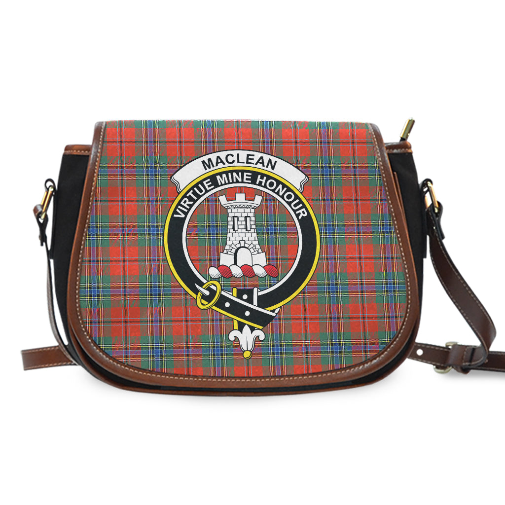 MacLean of Duart Ancient Tartan Saddle Bag with Family Crest - Tartan Vibes Clothing