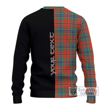 MacLean of Duart Ancient Tartan Ugly Sweater with Family Crest and Half Of Me Style